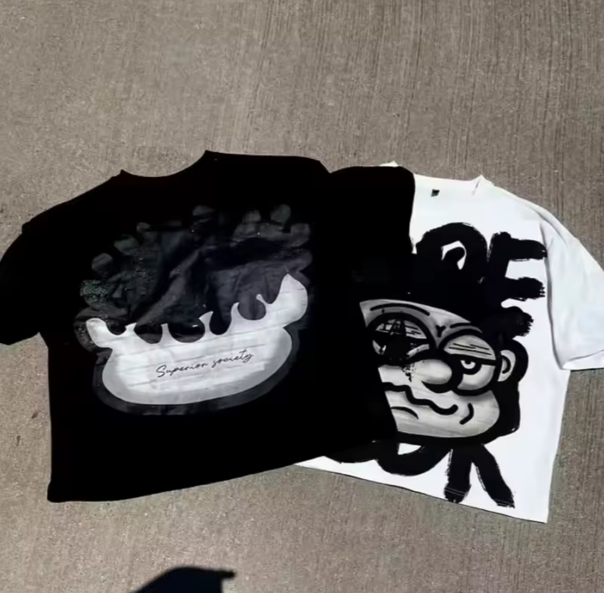 Superior Society “Graffiti Face” Tee - Black