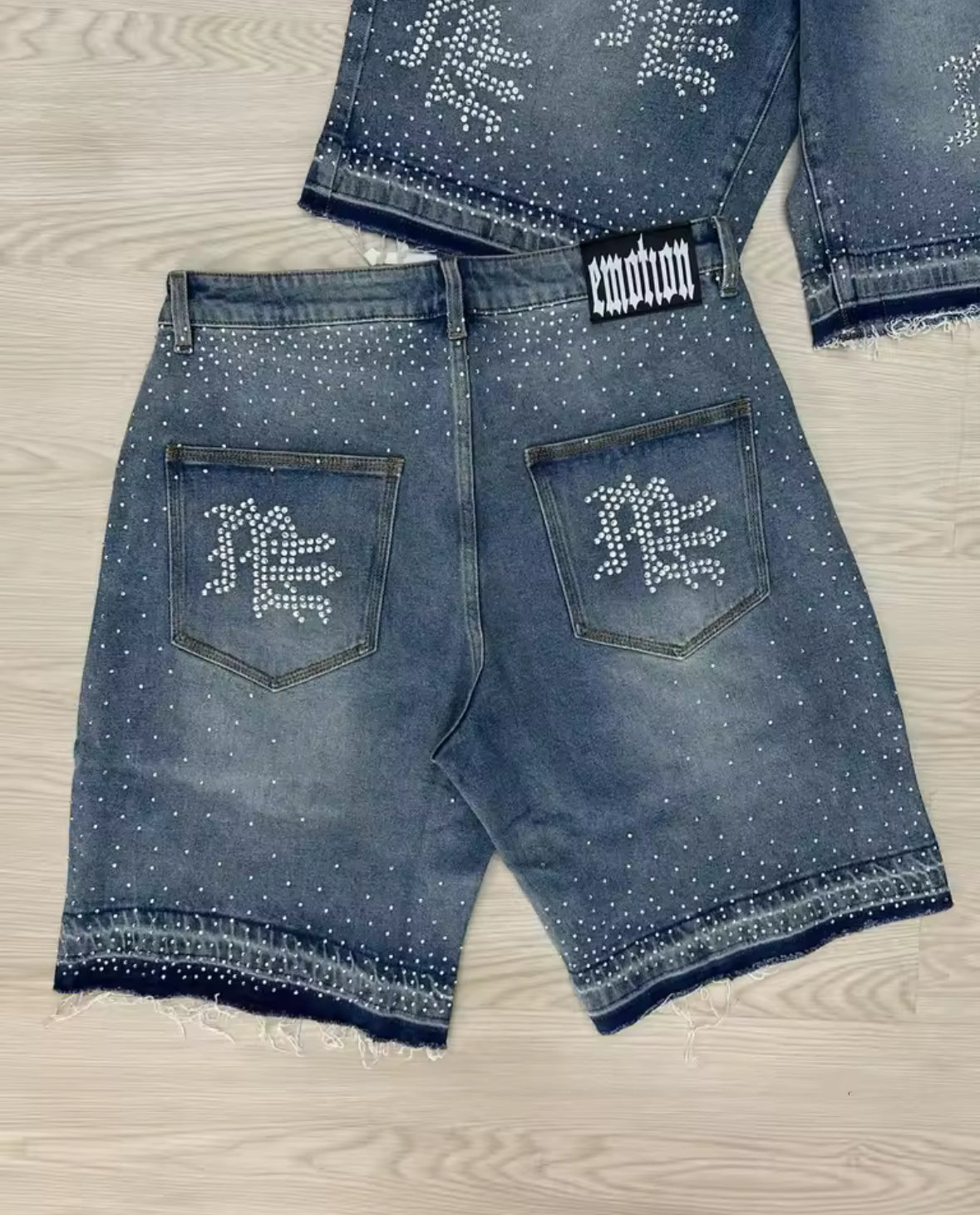 Emotion Rhinestone Denim Shorts
