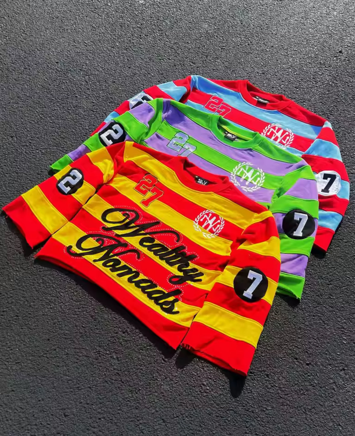 Wealthy Nomads Striped Crew