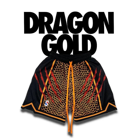 “Dragon Gold” Mens Casual Shorts