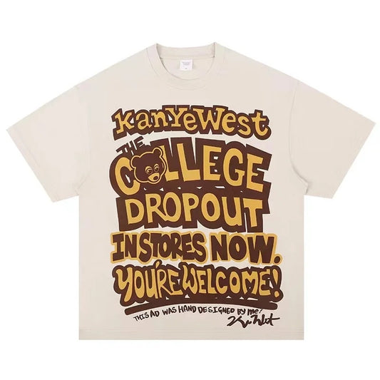 “College Dropout” Short Sleeve Tee - Beige