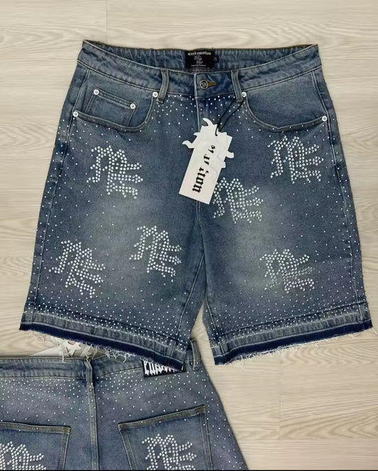 Emotion Rhinestone Denim Shorts